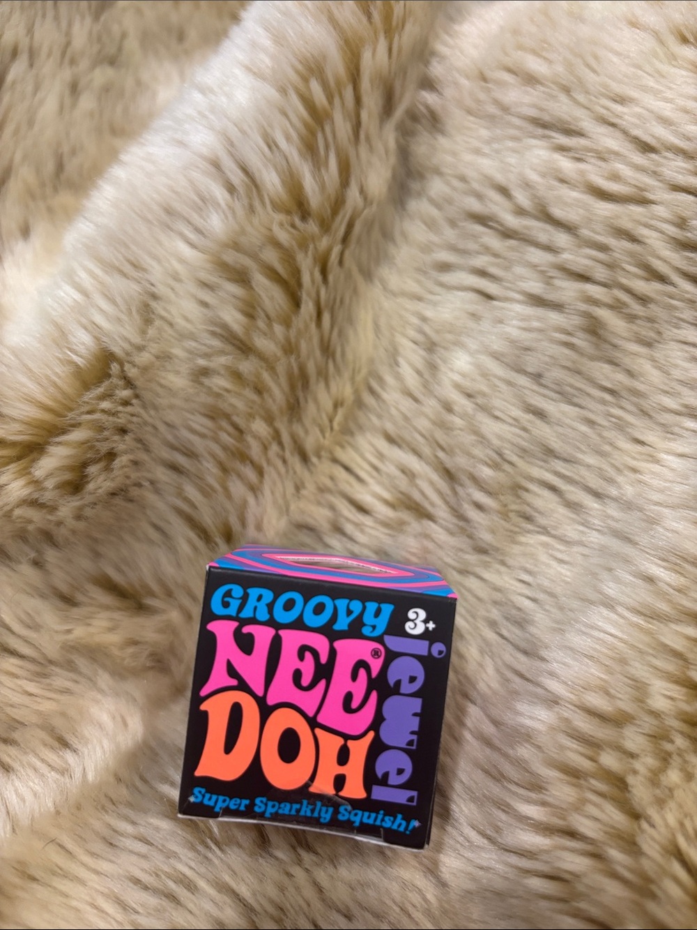 Groovy NeeDoh Super Sparkly Squish - Pink & Orange